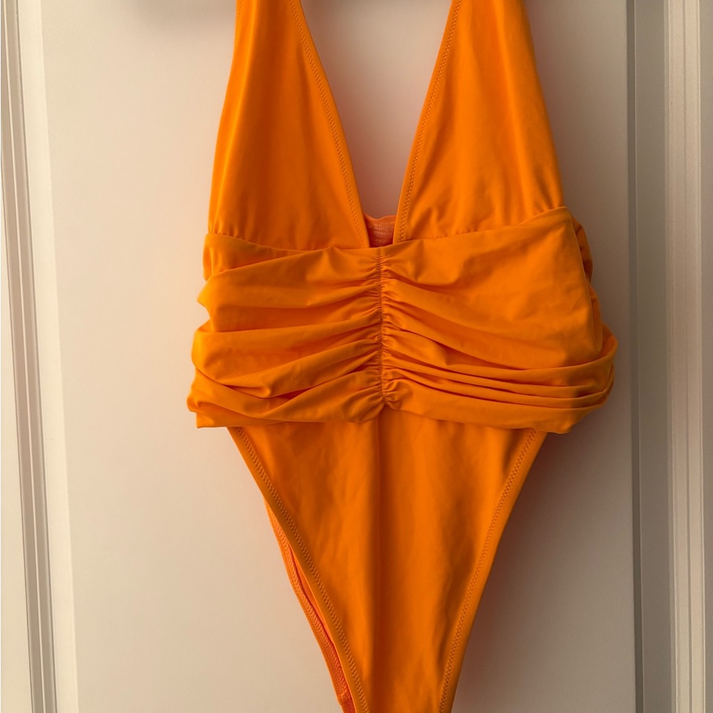 Vibrant Orange One-Piece Swimsuit